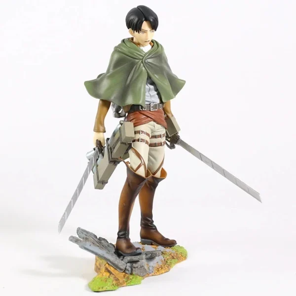 Figura de acción de Anime Attack on Titan 1/8 Levi Rivaille Ackerman, modelo coleccionable de PVC, muñeco de 20CM - Imagen 3