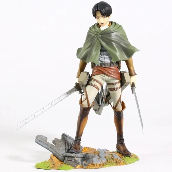 Figura de acción de Anime Attack on Titan 1/8 Levi Rivaille Ackerman, modelo coleccionable de PVC, muñeco de 20CM - Imagen 2