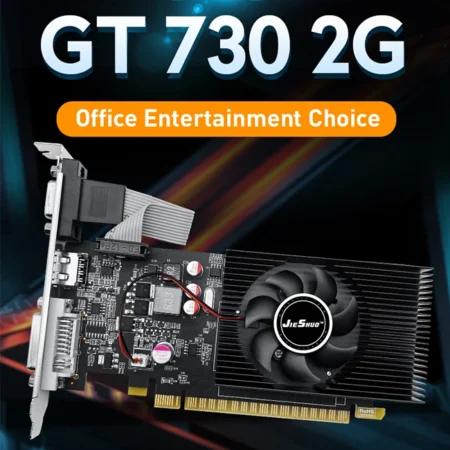 JIESHUO 100% nuevo GT 730 2G Nvidia GPU ordenador para juegos Geforce GT730 Tarjeta de vídeo gráfica Tarjeta gráfica GT 730 2GB Tarjetas gráficas
