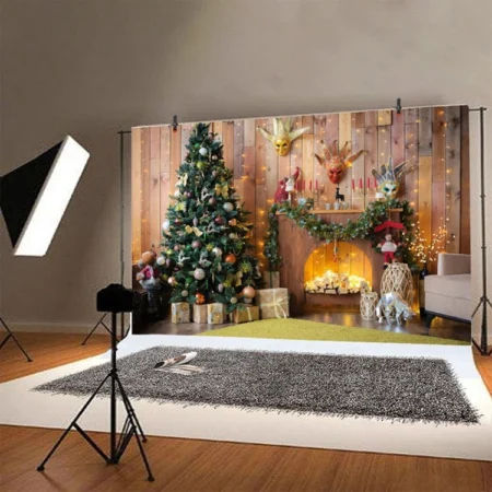Fondo Juego de fiesta tela colgante fondo de Navidad estudio de fotografía accesorios de fotografía decoración de fiesta fondo