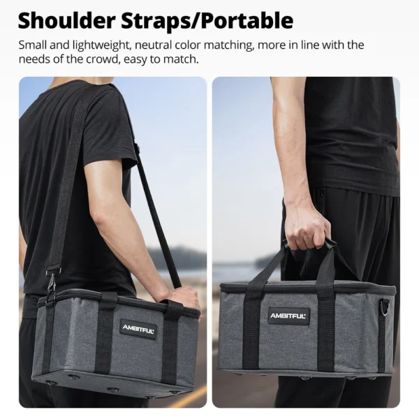 Ambitful correas de hombro bolsa de transporte portátil para fotografía al aire libre foto vídeo estudio Flash luz cámara de vídeo bolsa - Imagen 2