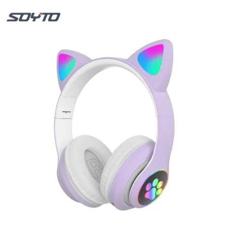 STN28 gran oferta sluchawki de ouvido auriculares inalámbricos, lindos auriculares con Oreja de Gato, con micrófono