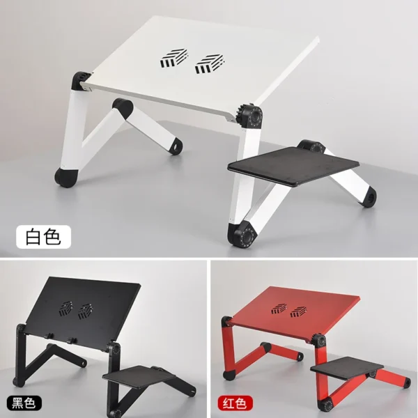 Soporte Invisible de escritorio ergonómico de 3 patas, soporte de mesa de aleación de aluminio con altura plegable ajustable, soporte plegable para ordenador portátil - Imagen 4