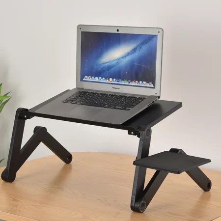 Soporte Invisible de escritorio ergonómico de 3 patas, soporte de mesa de aleación de aluminio con altura plegable ajustable, soporte plegable para ordenador portátil