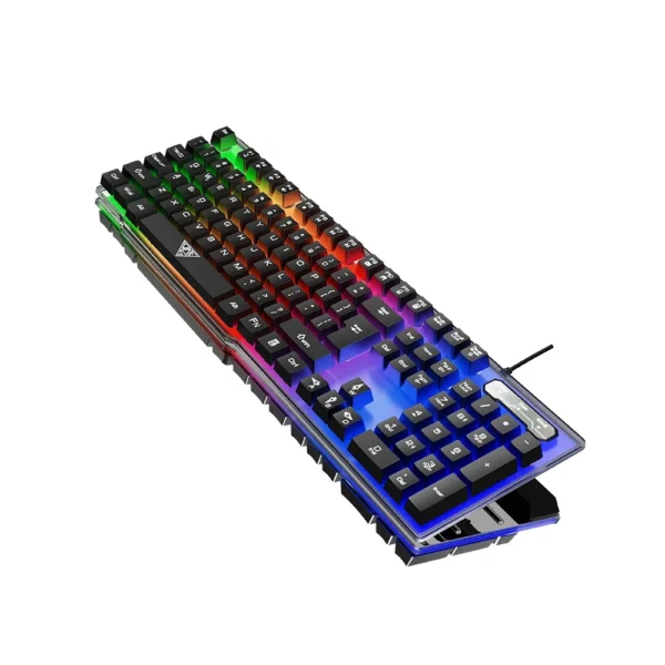 Combo de teclado y mouse para juegos de escritorio con cable LED RGB para jugadores profesionales V4 - Imagen 3