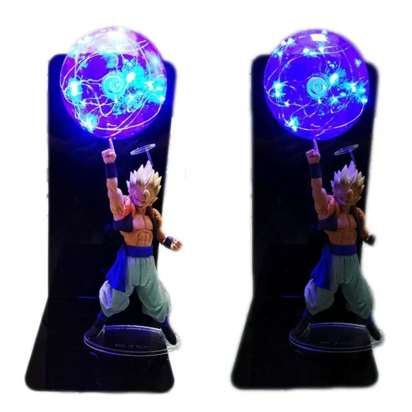 Figura de 20cm Vegeta Goku luz Led Gogeta Figuras lámpara de mesa Led DBZ luz nocturna decorativa - Imagen 2