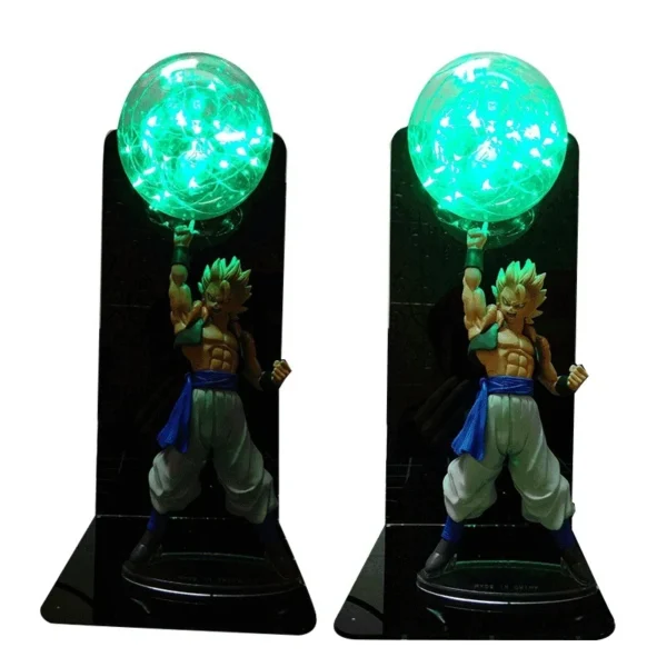 Figura de 20cm Vegeta Goku luz Led Gogeta Figuras lámpara de mesa Led DBZ luz nocturna decorativa - Imagen 5