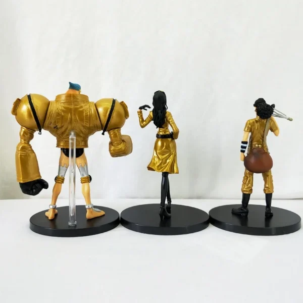 9 unids/set japonés piezas anime película oro figura de acción niños modelo Luffy Ace Sabo Doflamingo juguete para regalos pvc - Imagen 4