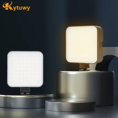 Iluminación LED para fotografía, Mini luz LED para vídeo, lámpara de relleno para cámara, portátil con Panel de luz suave, temperatura bicolor multiusos.