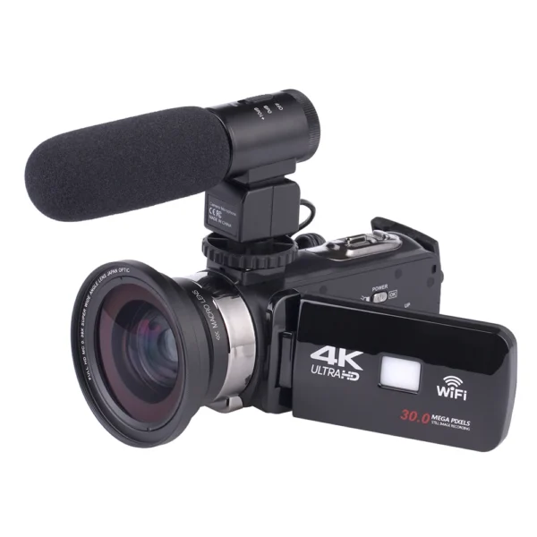 Cámara de vídeo 4K de alta resolución Videocámara HD 4K Zoom Videocámara deportiva DV Digital - Imagen 6