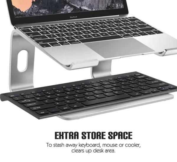 JOMAA-Soporte ergonómico de aluminio para ordenador portátil, Compatible con soporte elevador desmontable para portátil, para MacBook de 10 a 15,6" - Imagen 3