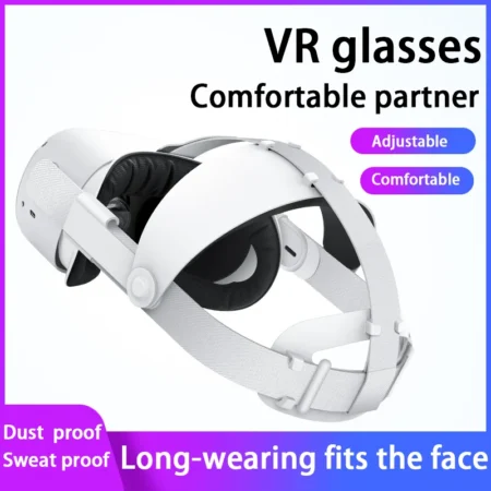 YLW Design Accesorios para Gafas VR para Oculus Quest 2 Correa para La Cabeza Cubierta para La Cara Ajustable