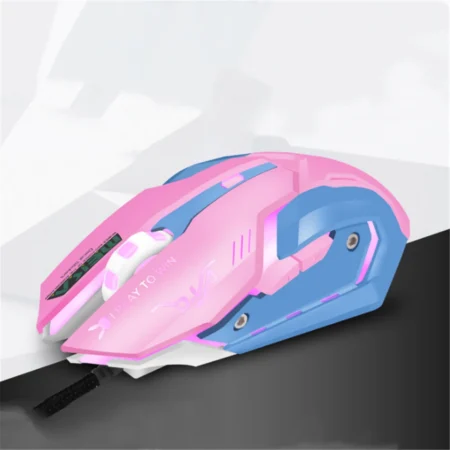 Game Overwatch D.va Pink Reaper Mercy Genji Electronic Sports USB Rechargeable Wired Mouse For Gaming And Office