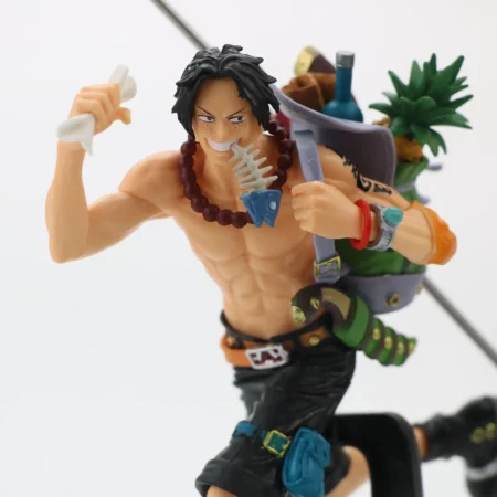 Mochila para correr de one piece, figura de acción de Luffy Sabo Ace, modelo de juguete de PVC