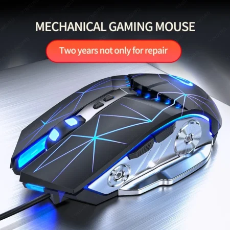 Ratón mecánico con cable G3 para Gamers, ratón retroiluminado con LED óptico para juegos de ordenador, ratón usb de 7 botones